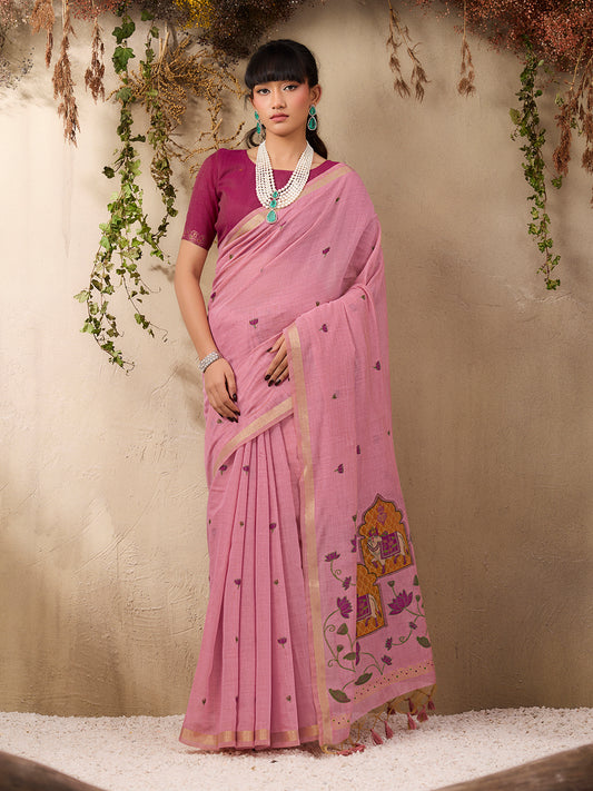 Saanjh – Pichwai Dusty Pink