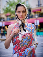 Pure Silk Printed Crepe Saree - Crimson