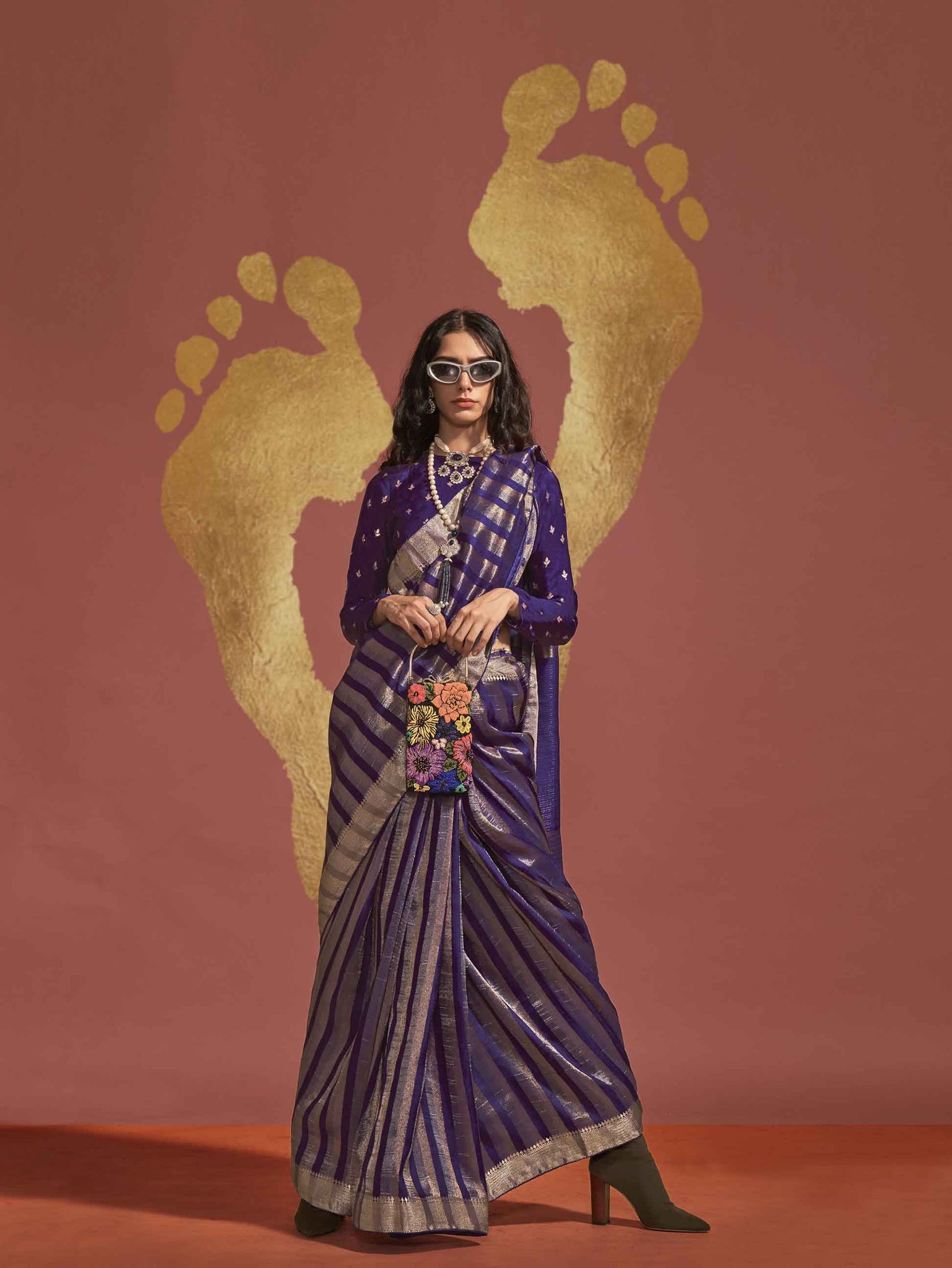 Pure Viscose Handloom Saree Collection - Purple