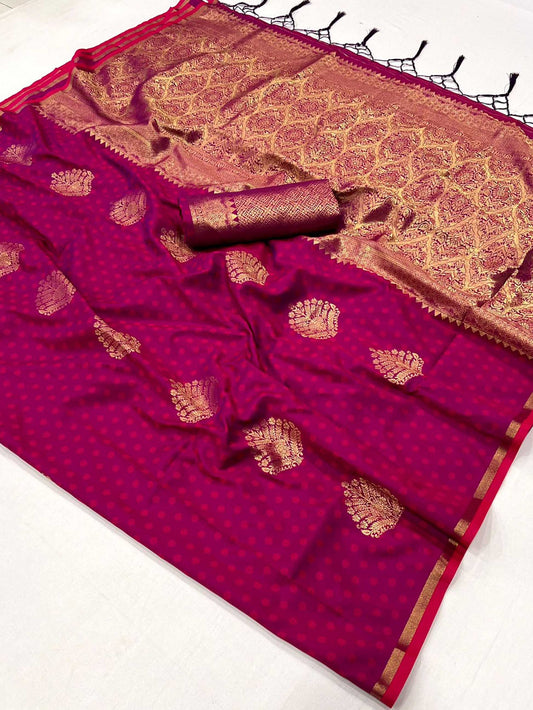 Handloom Weaving Silk Saree - Royal Purple