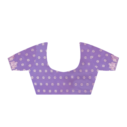 Traditional Pichwai Banarasi Saree - Lavender Lilac