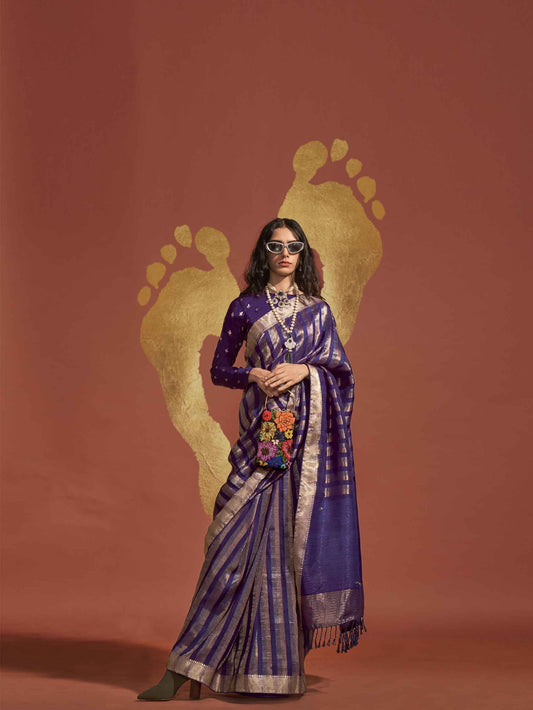 Pure Viscose Handloom Saree Collection - Purple