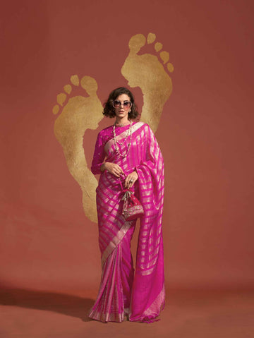 Pure Viscose Handloom Saree Collection - Pink