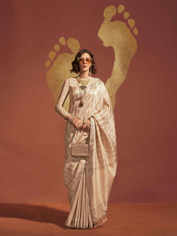 Pure Viscose Handloom Saree Collection - Beige