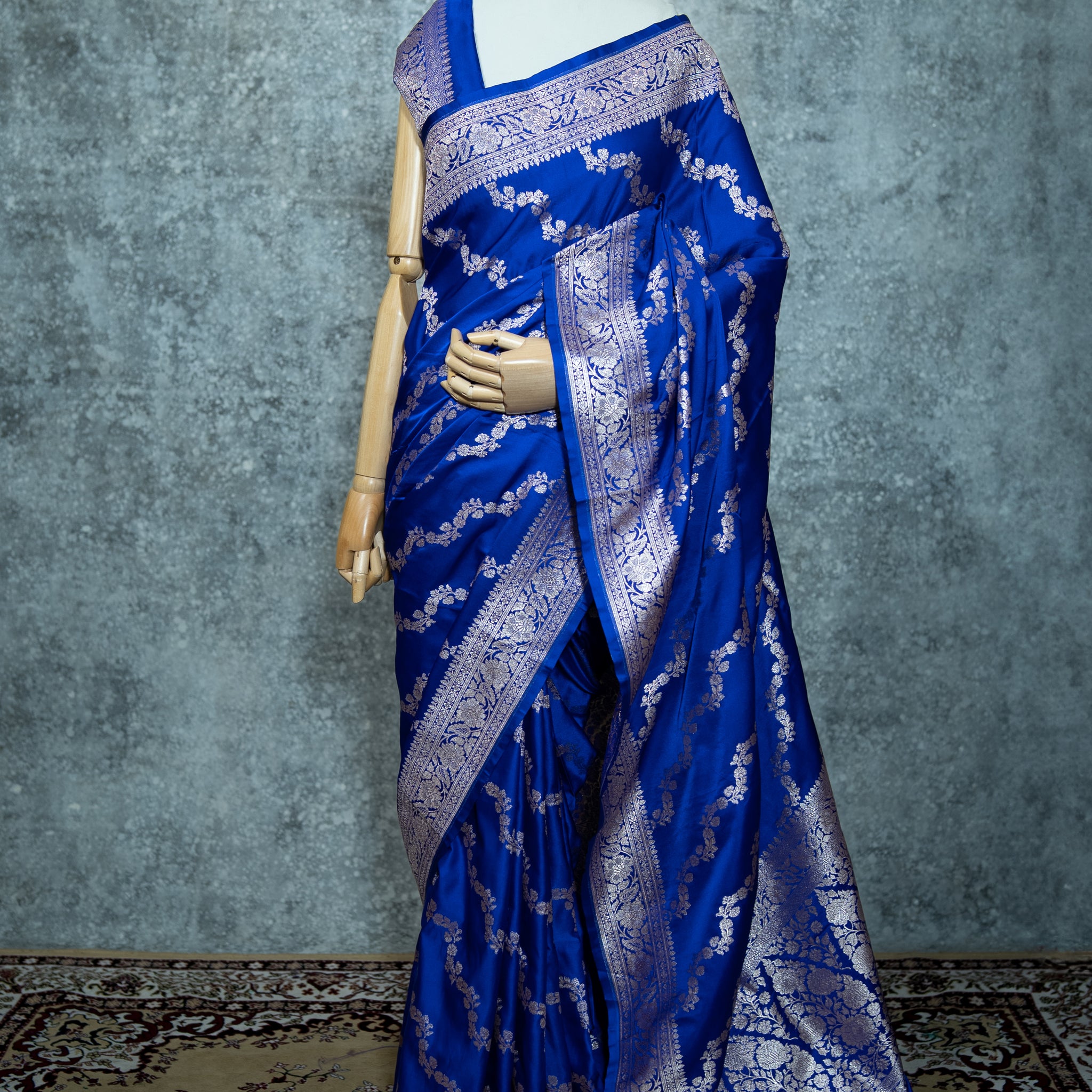 Pure Banarasi Katan Silk Saree – Blue