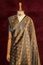 Royalty Black Jamawar Tanchui Banarasi Silk Saree