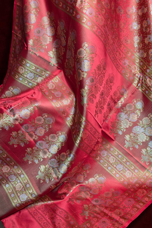 Royalty Laal Jamawar Tanchui Banarasi Silk Saree