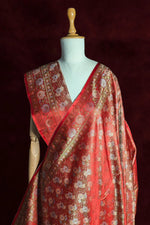 Royalty Laal Jamawar Tanchui Banarasi Silk Saree