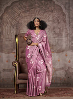 Traditional Pichwai Banarasi Saree - Rose Pink